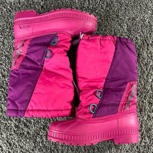 Sorel Snow Boots Youth Girls 5 Pink Purple Removeable Liner Made in Canada - Picture 13 of 13